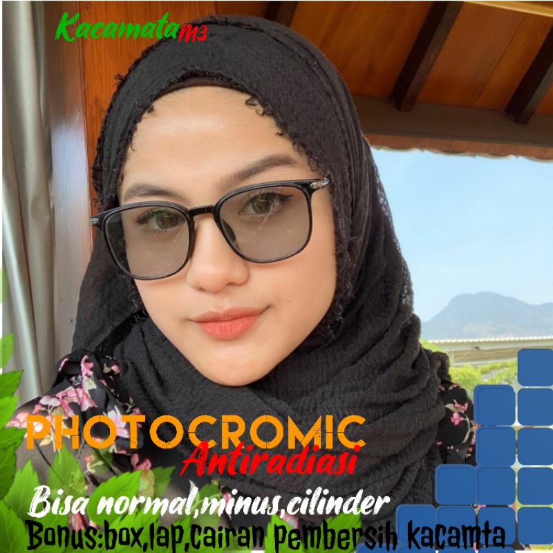 kacamata lensa photocromic antiradiasi boleh pilih yang blueray bisa normal minus plus cilinder tergantung permintaan sampai minus 5 cyl 2 harga masih sama tulis saja pesanan kaka di catatan saat order free box lap cairan pembersih kacamata