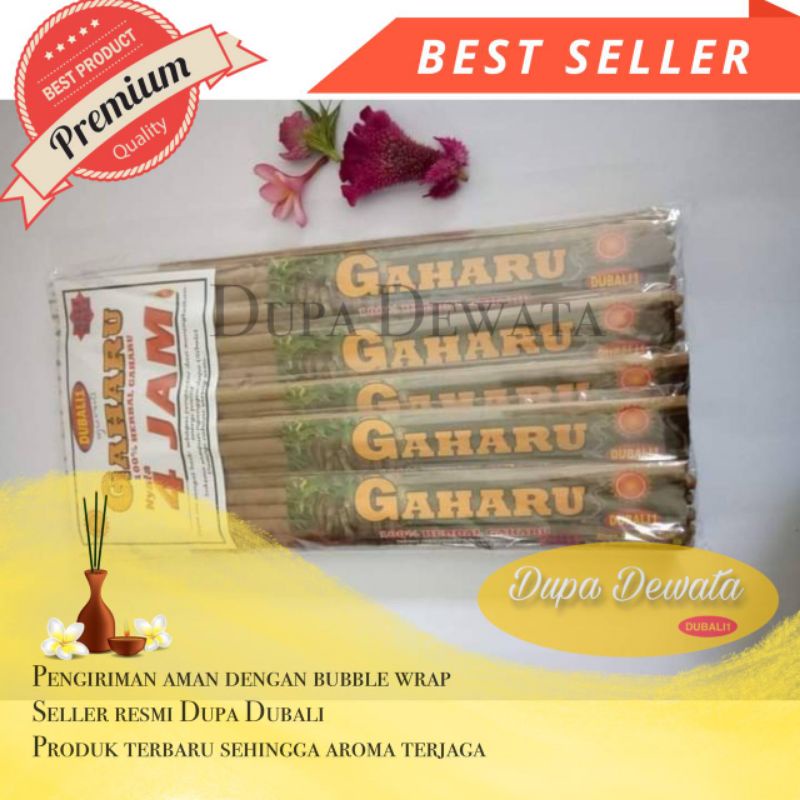 Dupa Hio Gaharu Dubali1 Nyala 4 Jam Bundle Incense Stick Dupa Bali Wangi herbal Aromatherapy