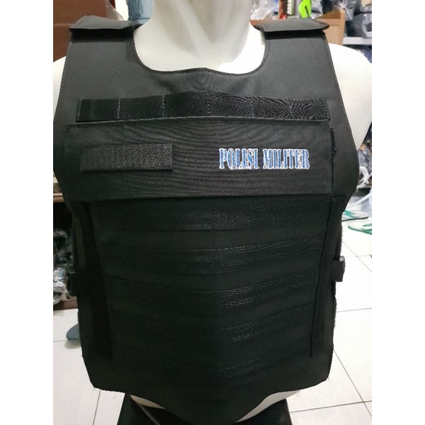 Rompi motor |Rompi angin |Rompi bodyvest POLISI MILITER hitam |Rompi tactical | Rompi angin PM