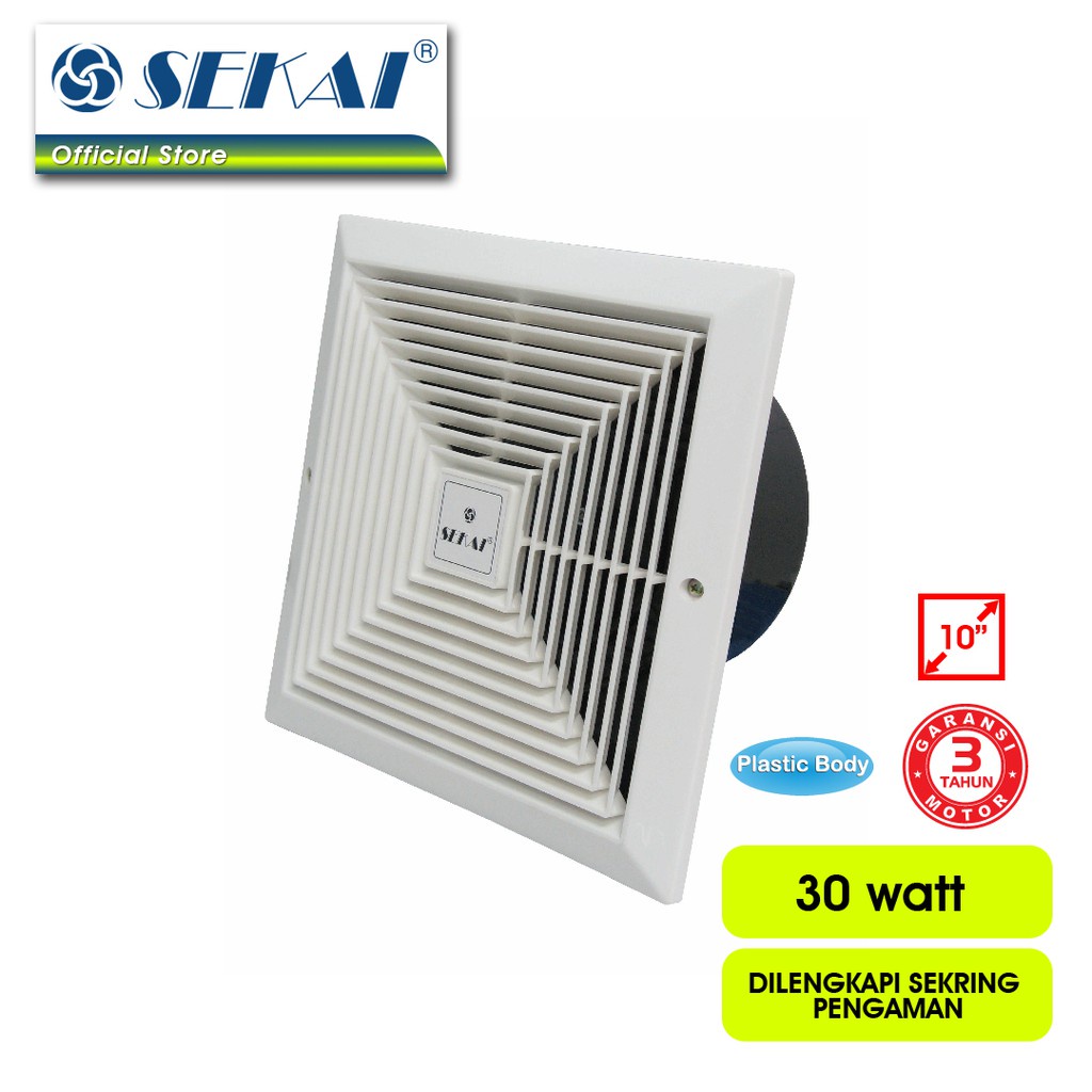 Sekai MVF1091 Kipas Exhaust Fan Plafon 10 inch (25 cm) / Kipas Hexos Plafon