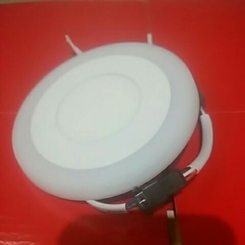 Lampu Downlight Panel LED 2 Warna Biru Putih Bulat Inbow 3 + 3 Watt