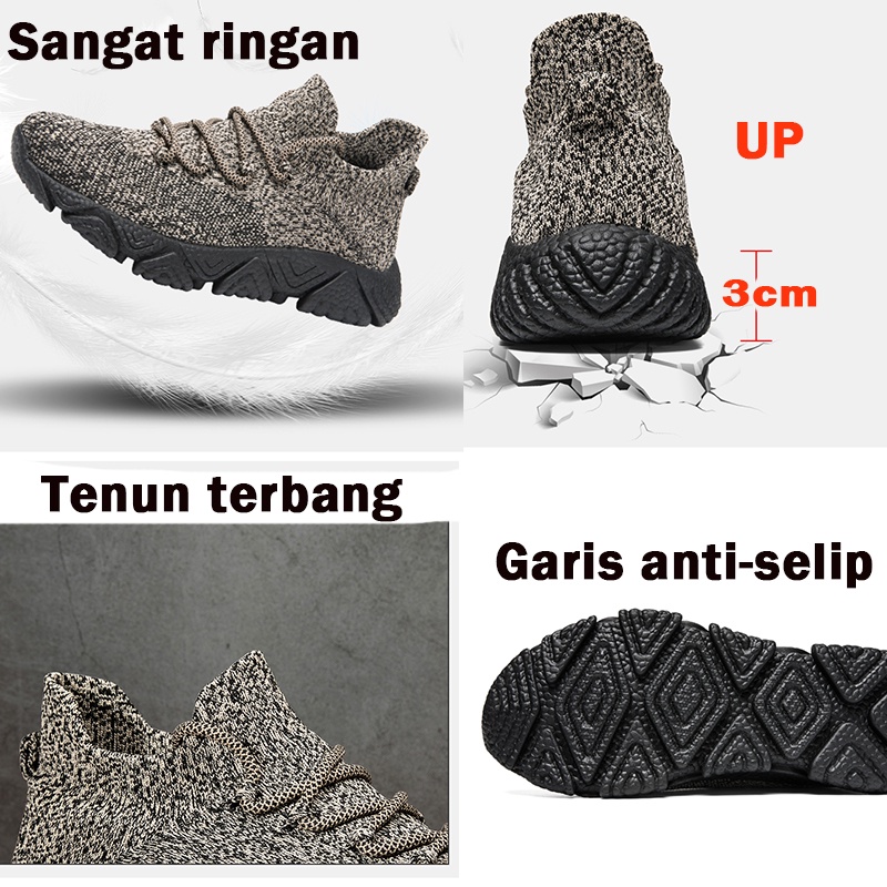 Sepatu  pria sepatu Sneakers kasual Sepatu kaus kaki bernapas impor Sepatu cowok trendi ring