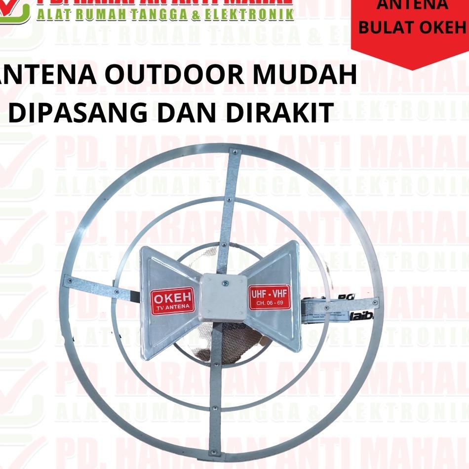 [KODE PRODUK 7FCIJ6578] Antena Tv Okeh Antena Bulat / Antena Luar / ANTENA OUTDOOR / antena wajan bo