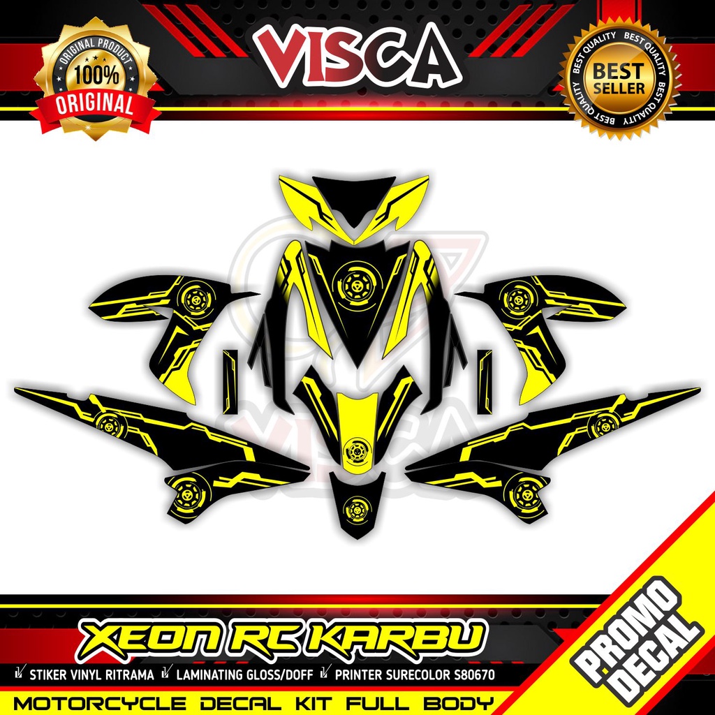 Decal Xeon Rc Full Body Stiker Xeon Rc Karbu Full Body Hitech