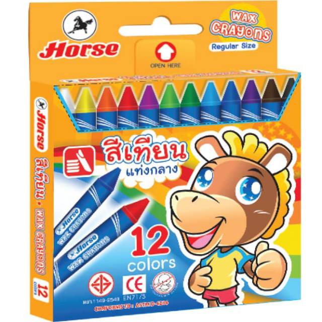 

Wax crayon 12 warna size medium