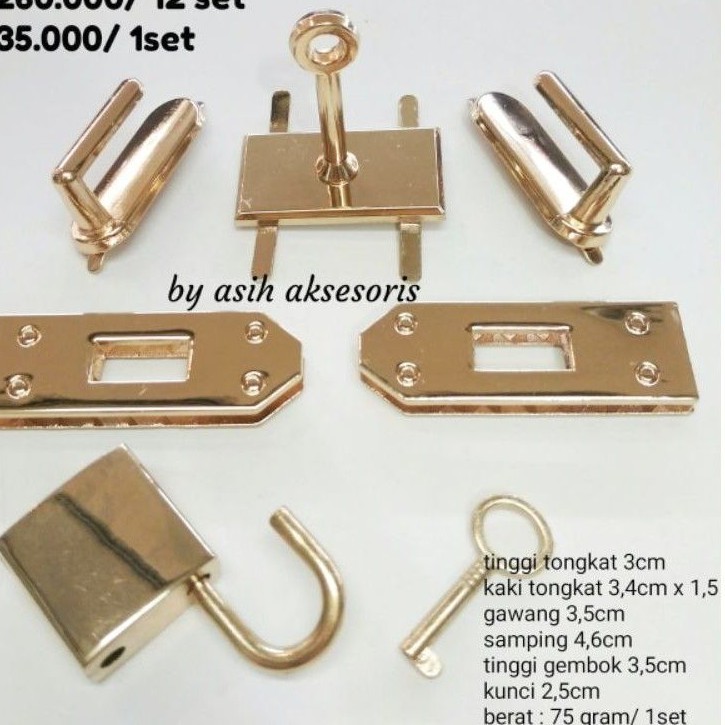 AKSESORIS TAS isi 7pcs