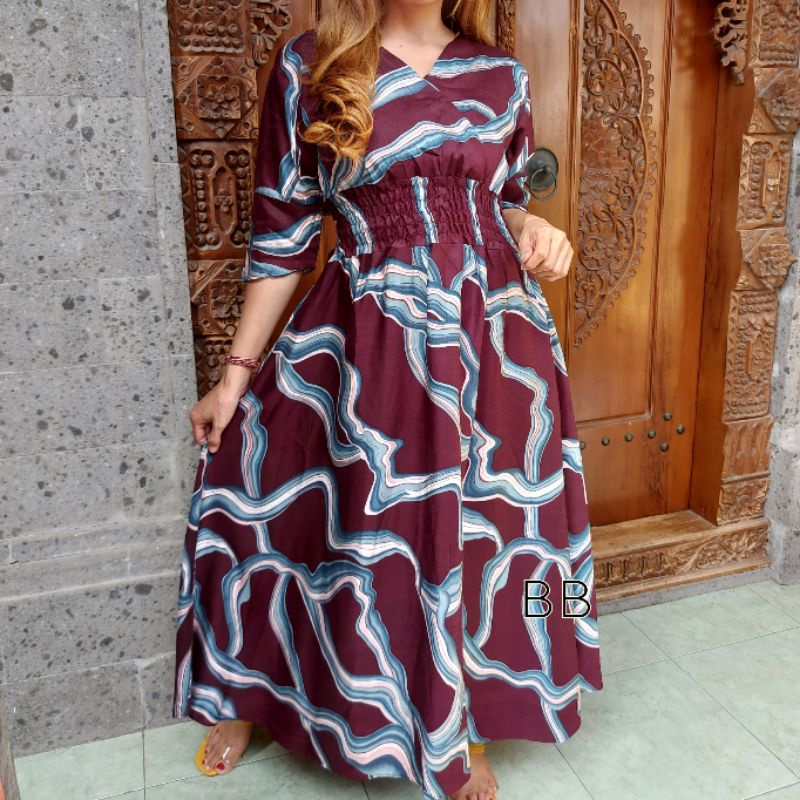 GAMIS BALI / DRES MOZA ( lengan lonceng)-1