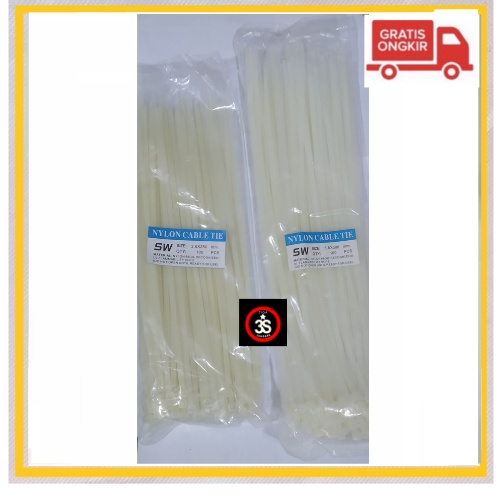 KABEL TIES / KABEL TIES / KABEL TISH 3.6X250 M - 3.6X300MM PUTIH 100 PC ISI 100 PCS