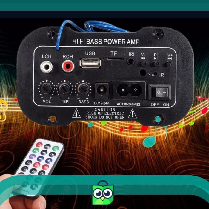 Car Bluetooth Hi-Fi Bass Power Amp Mini Amplifier Radio Remote Control