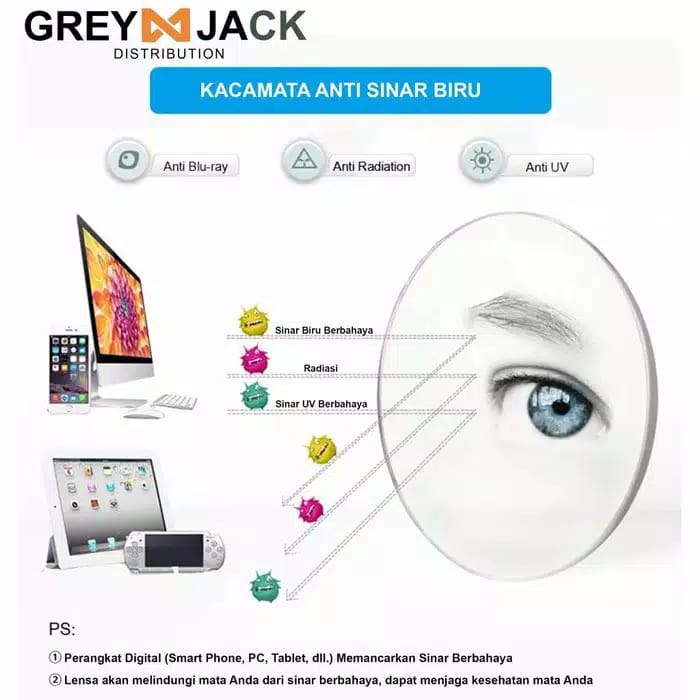 Grey Jack Kacamata Anak Antiradiasi Blueray Kotak Transparan Fashion Anak Perempuan dan Laki-laki New 802-T-5