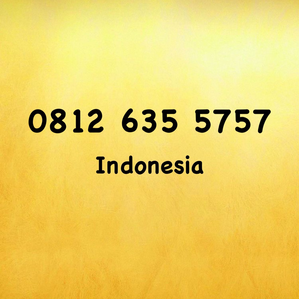 Nomor Cantik Simpati 11 Digit Double AB - 57 - 0812 635 5757