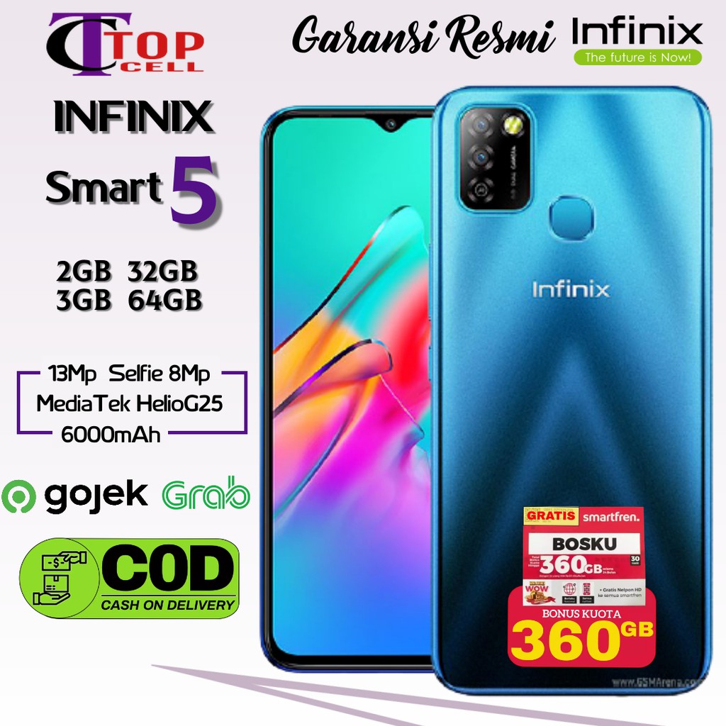 Infinix Smart 5 [ 2021 ] Ram 2GB + 32GB - 3GB+64GB Garansi Resmi Infinix