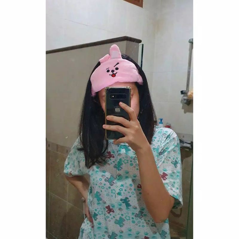 KPOP BTS BT21 Bandana Pembersih Kosmetik /Headband Make up Penutup Mata Tidur