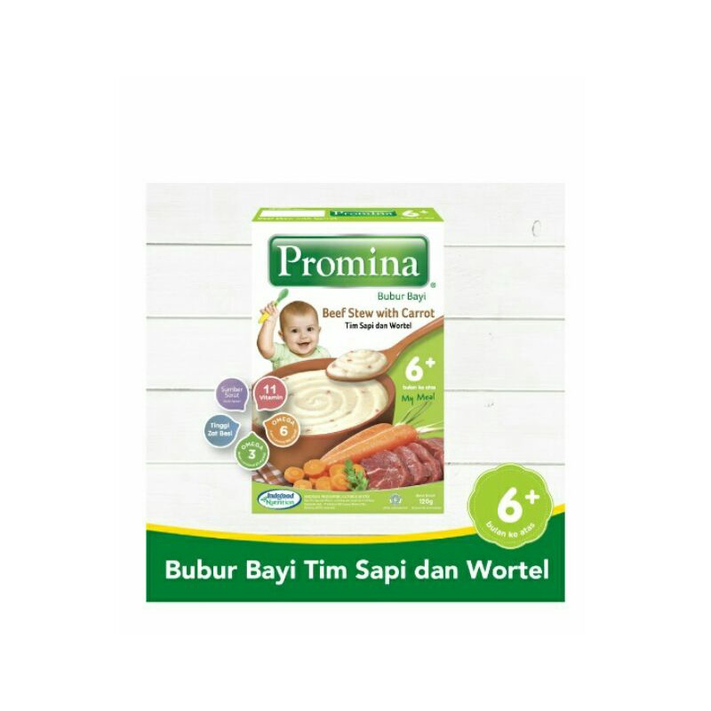 Promina Bubur Bayi Tim 6+ Sapi &amp; Wortel120G