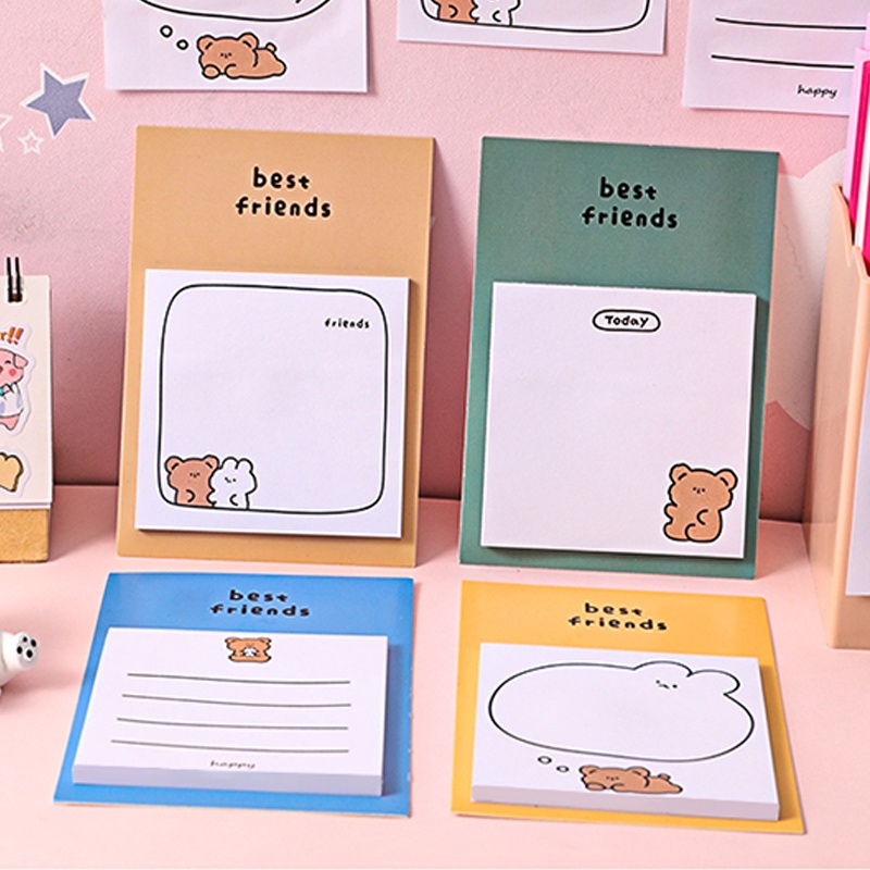 Korean Cartoon Sticky Notes Student Guestbook Memo Pad