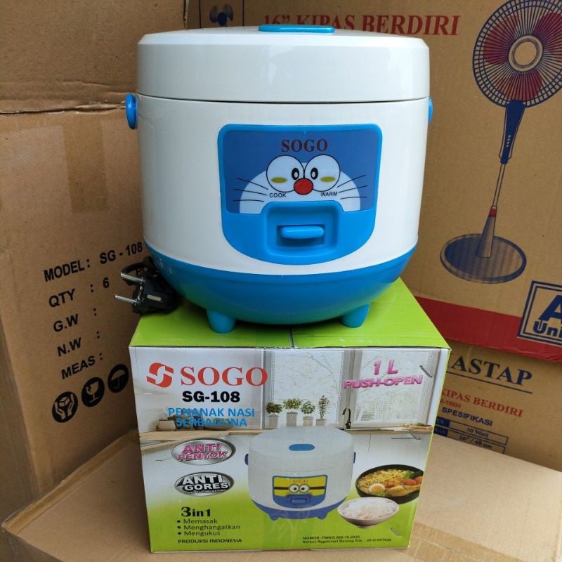 Rice cooker 1 Liter karakter doraemon magic com penanak nasi elektrik masak nasi serbagunan