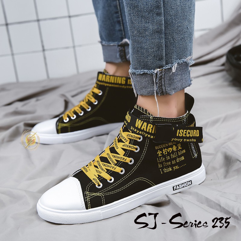 FREE KARDUS &amp; KAOS KAKI Sepatu Sneakers Pria Casual Ala Harajuku Kualitas Import Premium - 235