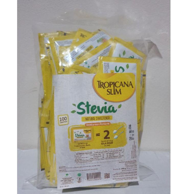 

Laris.. Gula Tropicana Slim Stevia 100 Sachet Diet Kalori VS8