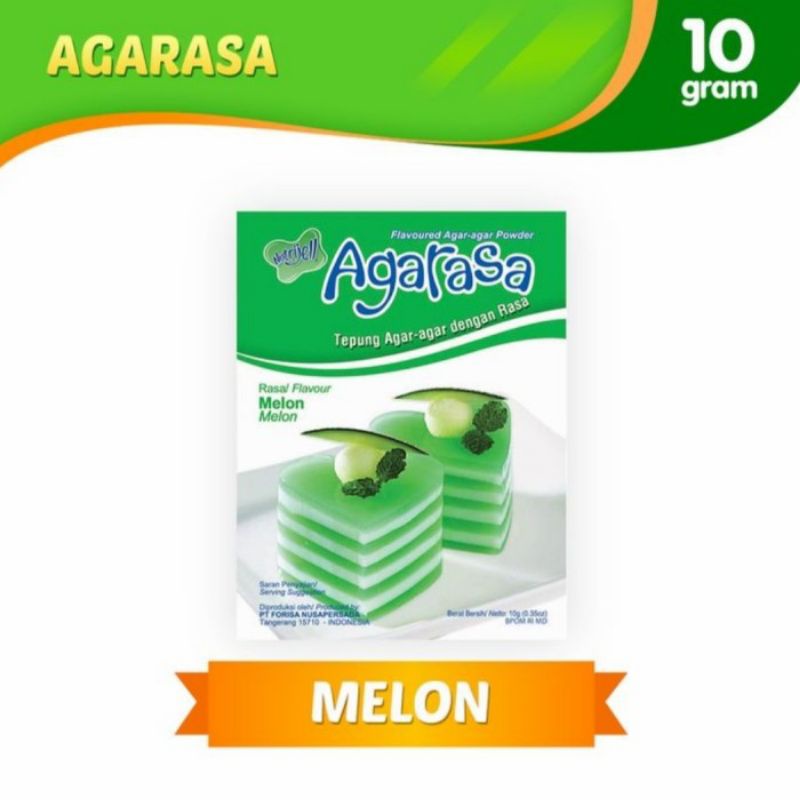 

AGARASA Melon Nutrijel Tepung agar pudding Melon 10gr ekonomis