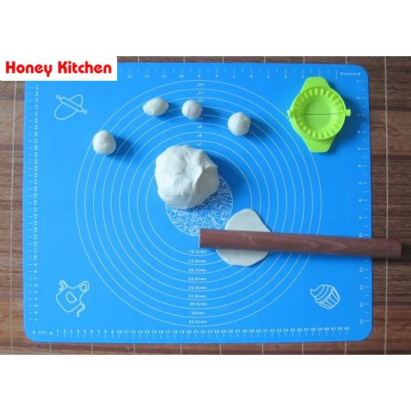 HONEY KITCHEN SILICON MAT 50X40 CM TATAKAN BAKING ROTI PIZZA FONDANT