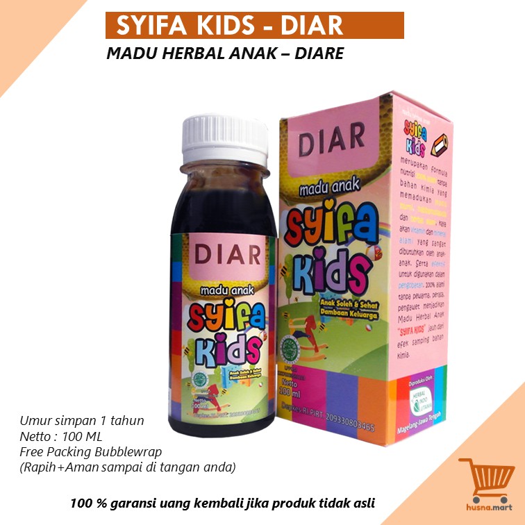 Madu Anak Syifa Kids DIAR [Diare] / Herbal Obat Diare Anak Alami - Asli