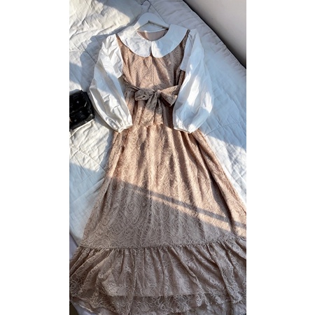 Kaira Dress Korea Muslim Dress Brukat Muslim Dress Brokat Muslim Baju Pesta Wanita Dress Pesta Party