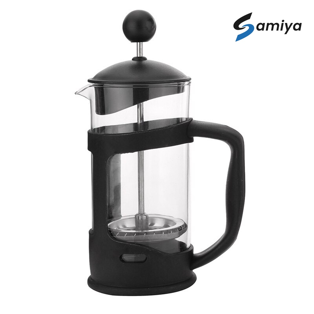 french press kaca coffee tea maker 350ml dan 600ml / teko kopi teh plunger f701