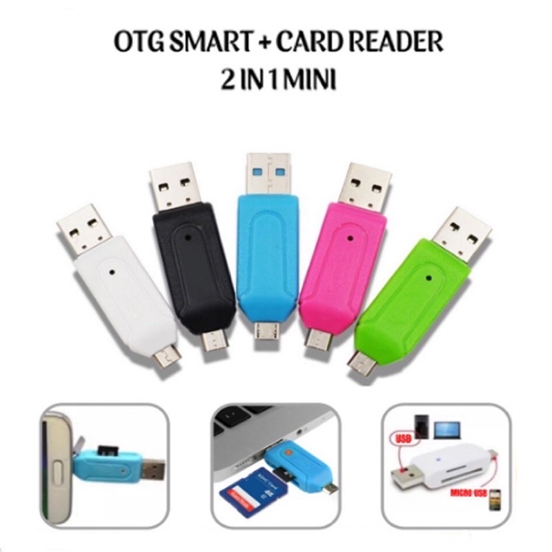 Cardreader OTG Smart USB To Micro 2in1 Card Reader TF Card Micro SD