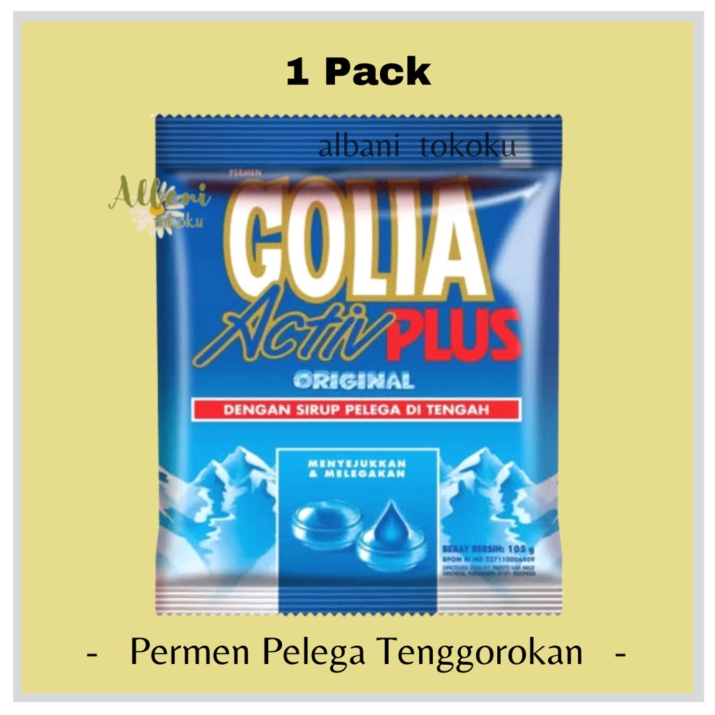 

Permen Golia Active Plus Kemasan 105 gr - Permen Pelega Tenggorokan - Menghilangkan Bau Mulut - Permen