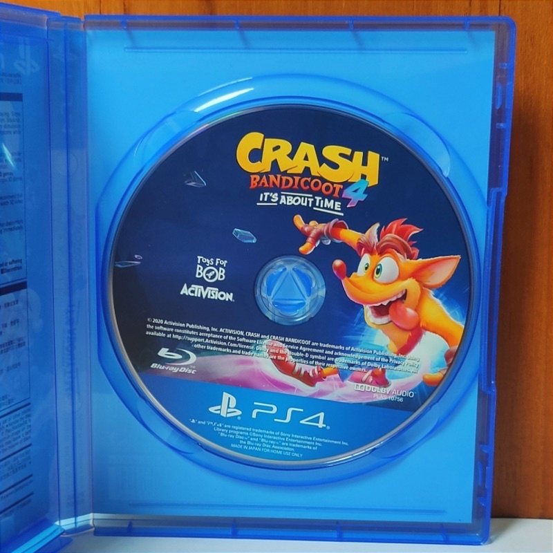 Crash Bandicoot 4 PS4 Kaset Crash It's About Time Cras Bandicot IV Games Playstation PS 4 5 CD BD Game Crashbandicoot Its About Times Ctr Team Racing Reg 3 PS4 PS5 Free Upgrade games  Region 3 Asia