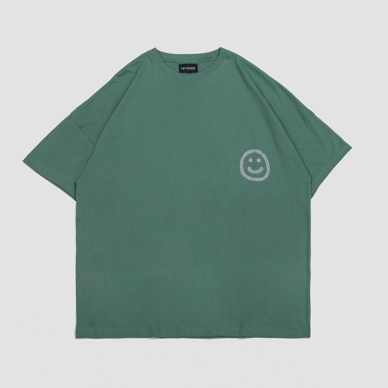 FAITH FADE UTOPIA - Reality Kills Wide Oversized Tee (Dusty Green)