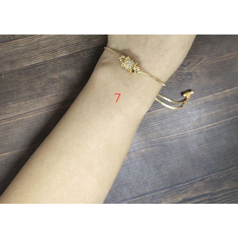 Fifi Fashion Gelang serut itlay fashion model perhiasan lapis emas G11 12#