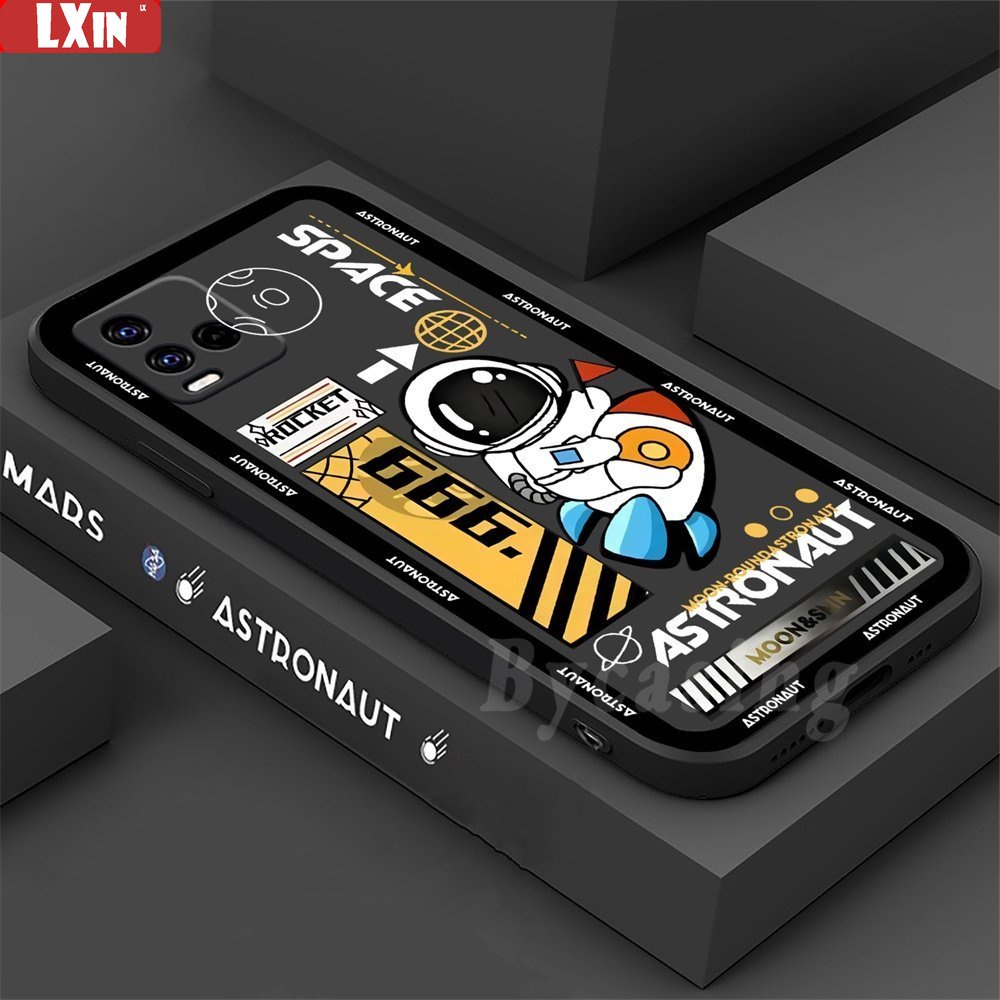 Soft Case TPU Desain Astronot Luar Angkasa Untuk VIVO Y02 Y22 Y16 Y35 Y21 Y21A Y12s Y20 Y33S Y21S Y11 Y12 Y15 Y17 Y19 Y15S Y15A Y01 Y20S Y20S Y21S Y30 Y1C Y50S Y1C Y5S Y91C