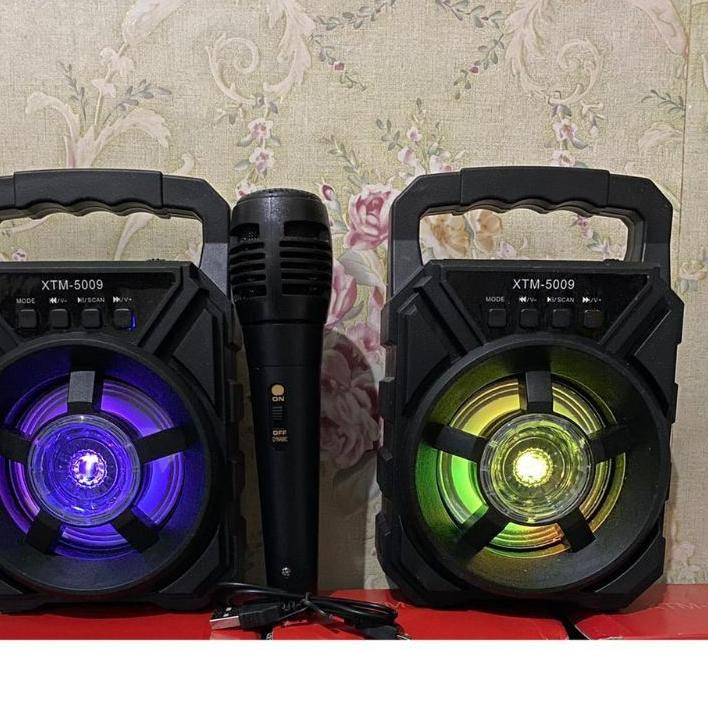 SPEAKER BLUETOOTH XTM-5009 PLUS MIC KARAOKE - SALON AKTIF XTM-5009