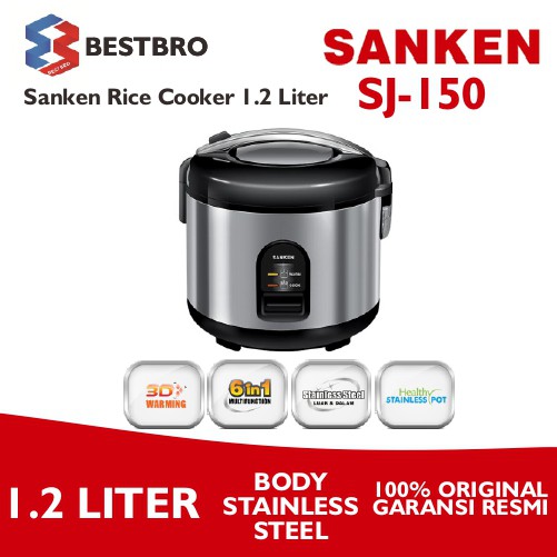 Sanken Rice Cooker 1.2 Liter  SJ-150 Hitam