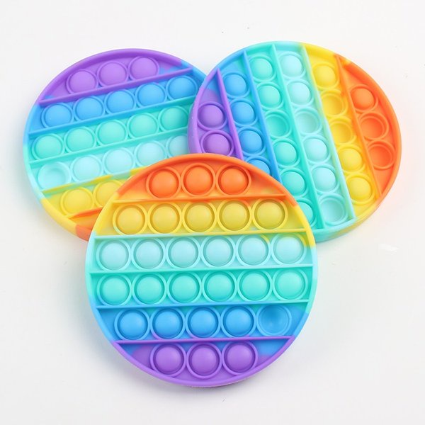 BEST SELLER!! New fidget push Pop It Round Fidget push bubble stress relief kids