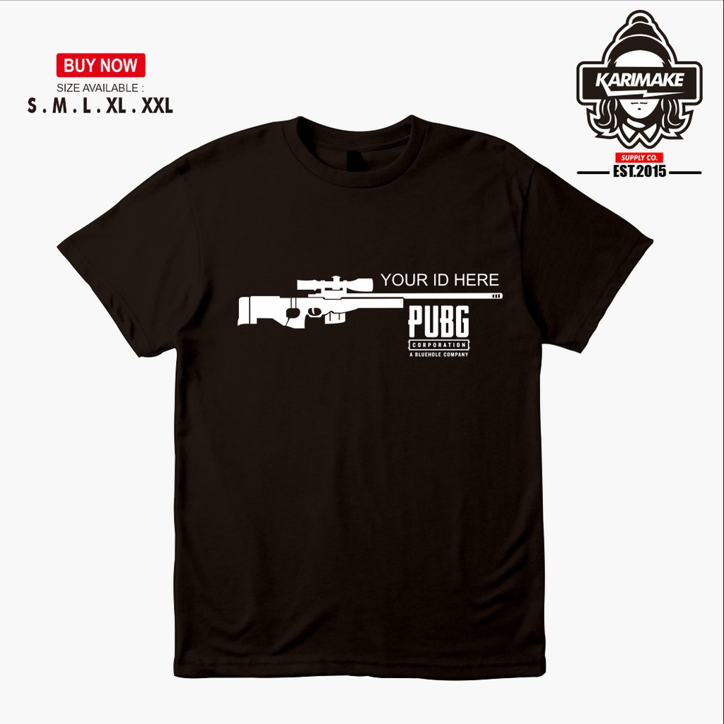 Kaos Baju PUBG AWM Sniper Riffle Kaos Game -