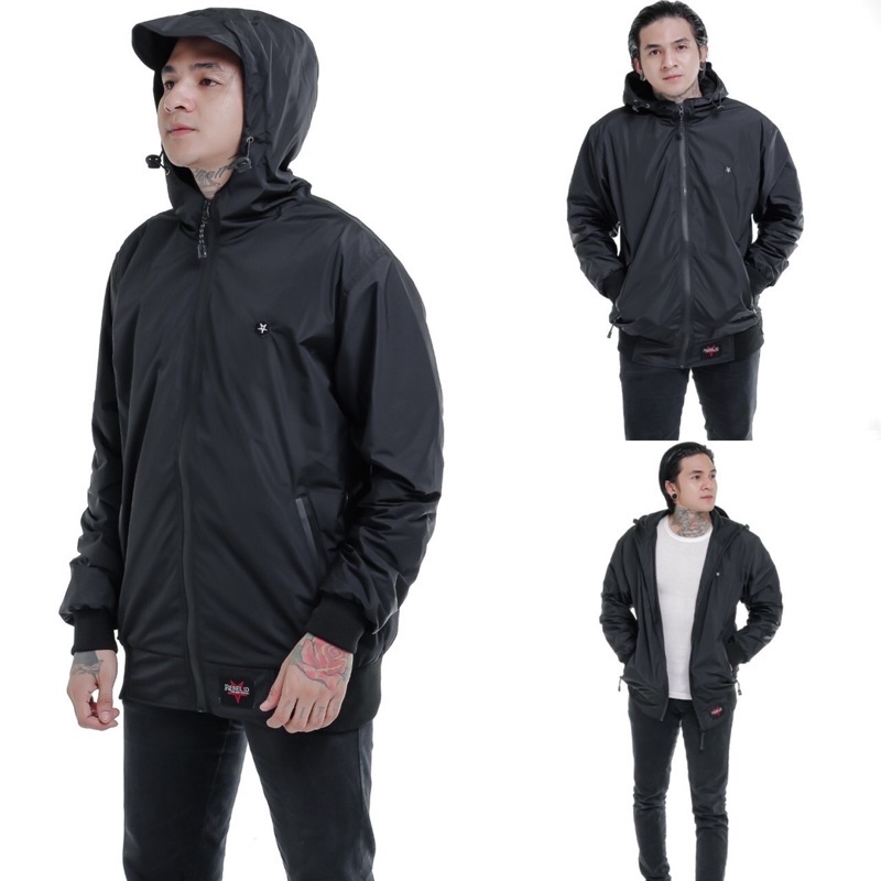 Jaket Pria Hodie Jaket Motor Touring/Racing Kedap Angin Taslan Double Fleece (Waterproof)