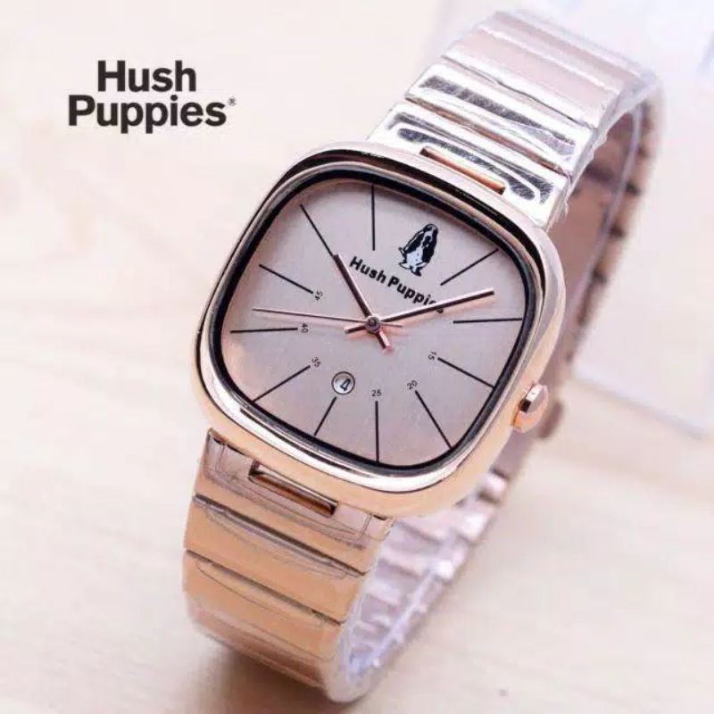 (COD BAYAR DI TEMPAT) Jam Tangan Wanita Hush Puppies Segi Rantai