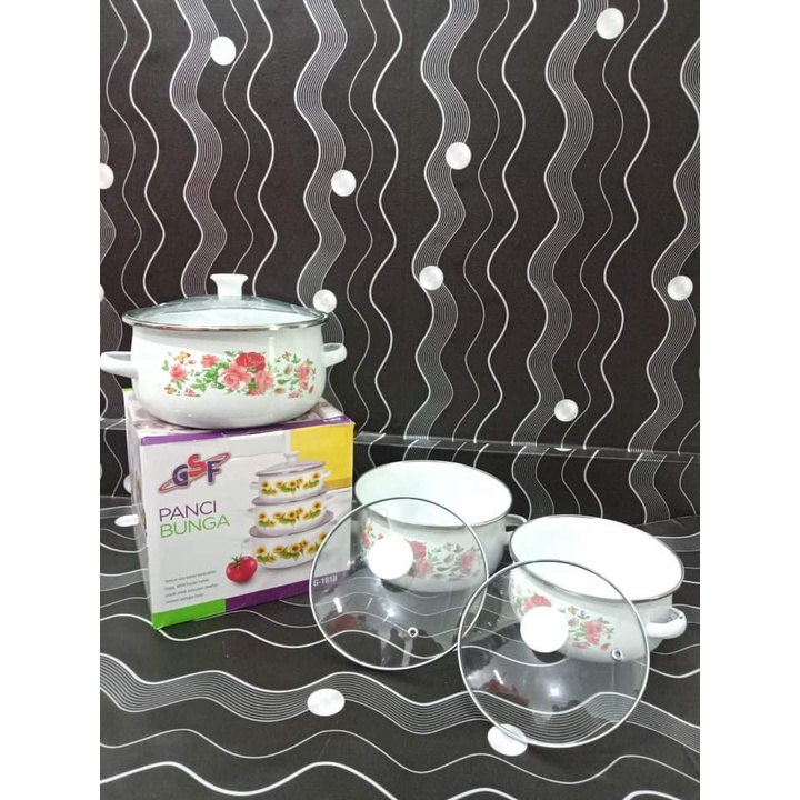 PANCI SET BUNGA 3PCS  / MANGKUK SET SERBAGUNA 3PCS / PANCI BUNGA GSF G 1618 - GSF1618 - GSF-1618
