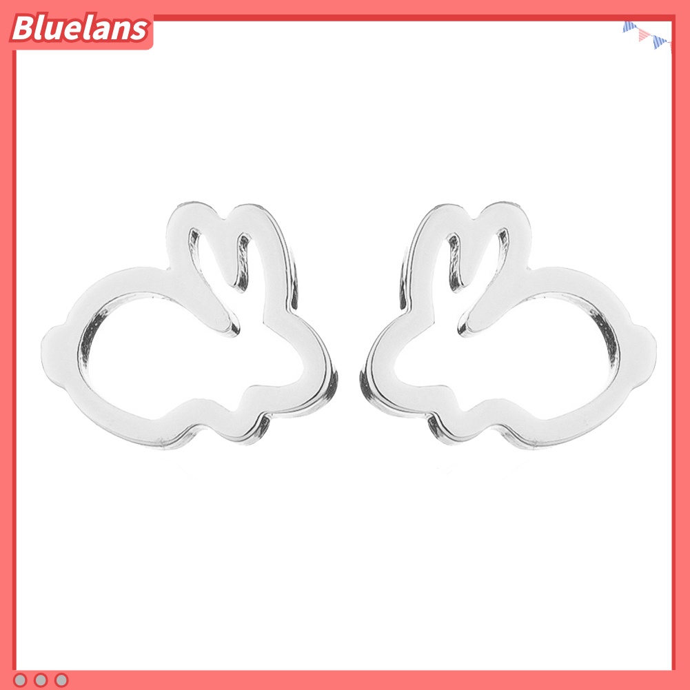 Bluelans Sweet Hollow Rabbit Ear Studs Bunny Earrings Women Party Jewelry Easter Gift