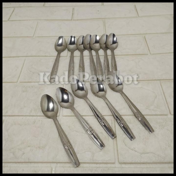Sendok Teh Stainless 1 Lusin - Sendok Teh Pendek - Sendok Kecil Gula - 1 Lusin