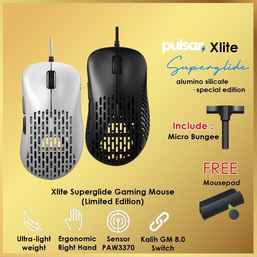 Pulsar Xlite Superglide Ultra-lightweight Gaming Mouse