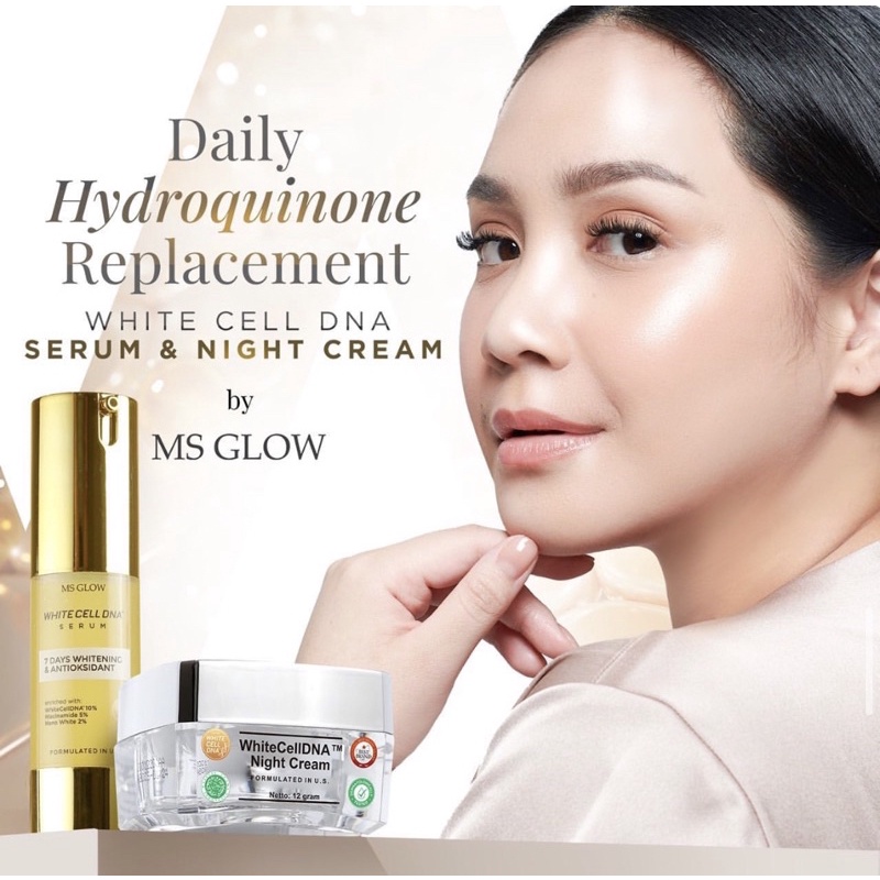 MS GLOW White Cell DNA Night Cream | Serum Msglow White Cell DNA | Toner Essence