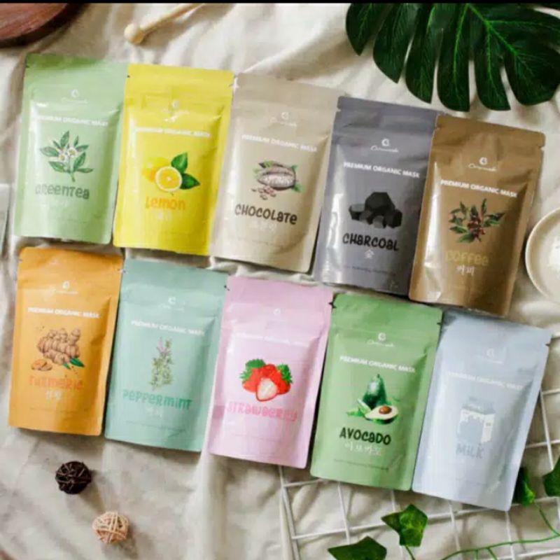 masker organik//kemasan besar//masker wajah