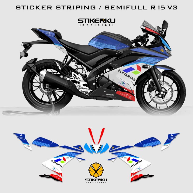 striping R15 V3 Mandalika / striping motor R15 V3 / striping R15 V3 petronas