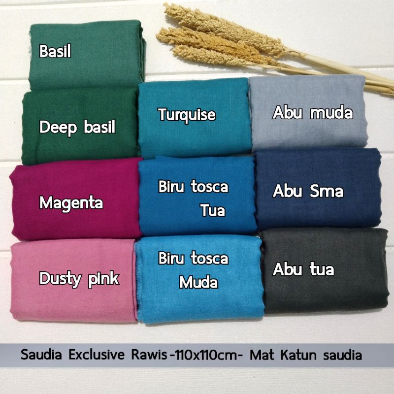 Saudia Exclusive Polos Katun Rawis / SEGIEMPAT HIJAB JILBAB RAWIS POLOS/ by An Najwa/marroco/Ansamia/E dhurkamai-5