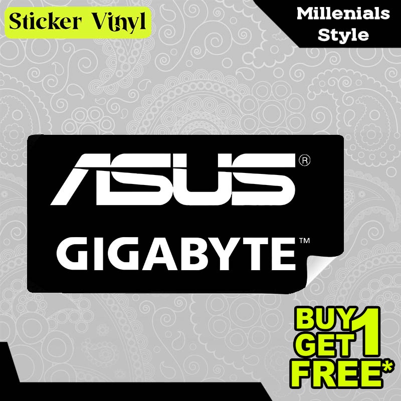 

Stiker Sticker Asus Gigabyte Brand PC Terkenal Desain Keren dan Kekinian Aesthetic Bahan Vinyl Satuan Anti Air