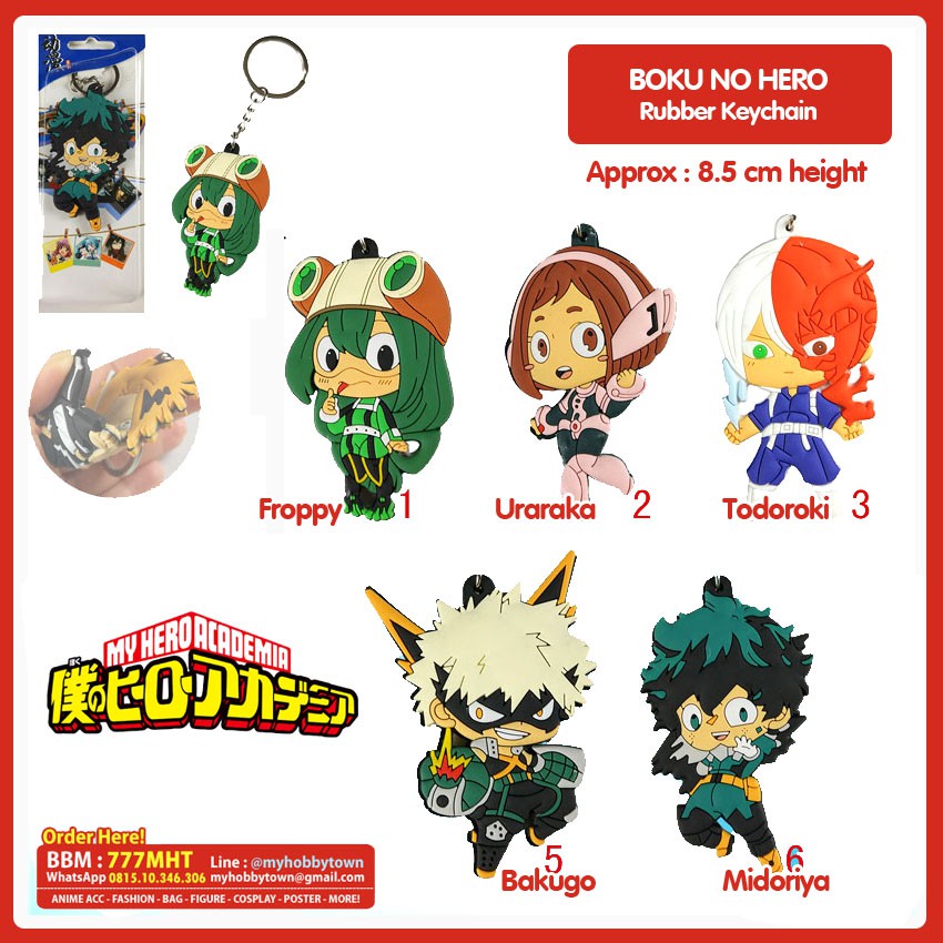 Gantungan Kunci Karet Anime Boku no Hero Academia (satuan)