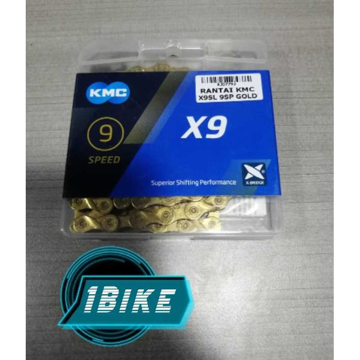 Rantai Chain KMC X9 SL 9SP Gold